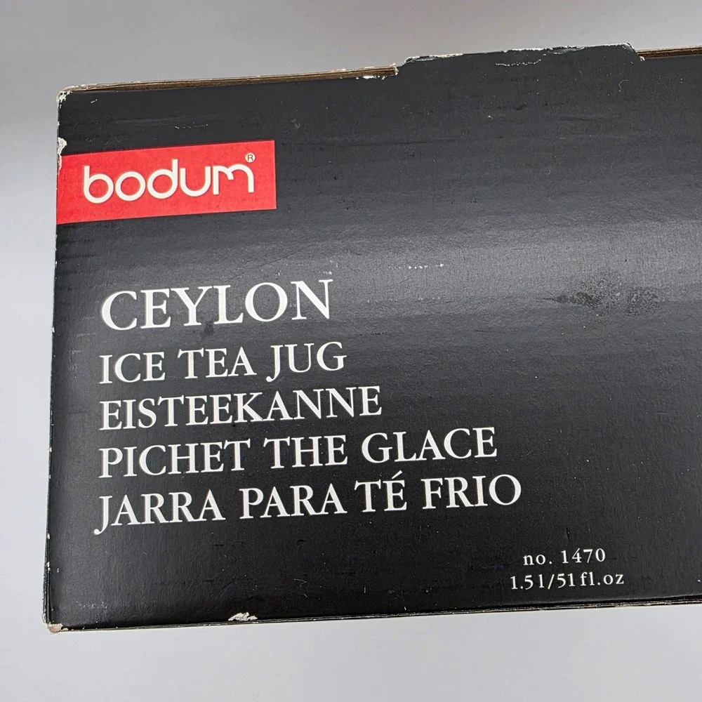 Bodum Ceylon Ice Tea Maker with Filter 1.5L 51oz Clear Acrylic Pitcher 1470
